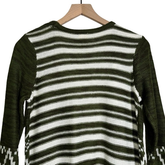 Faded Glory Cardigan Open Front Fringe Boho Aztec Women’s Medium 8-10 - Picture 8 of 12